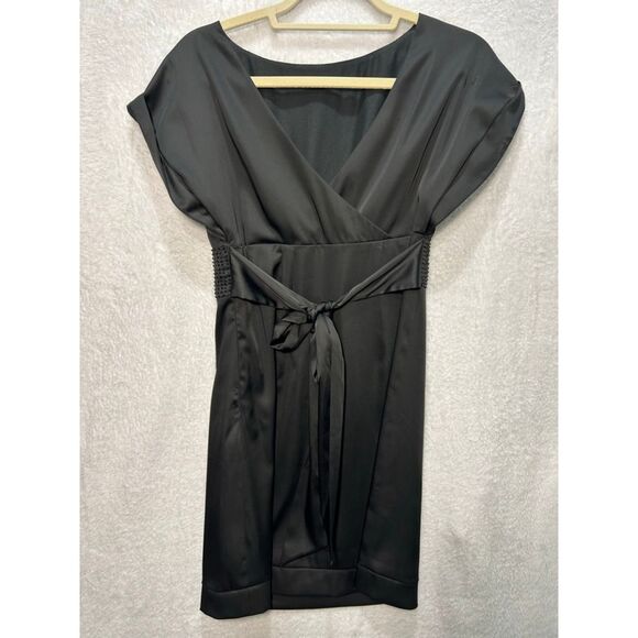 Women's BCBG Black Embellished Mini Dress Size 2 - Picture 3 of 5